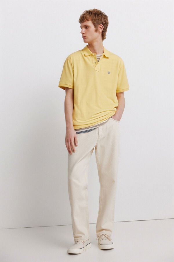 Springfield Basic Springfield regular fit polo shirt yellow