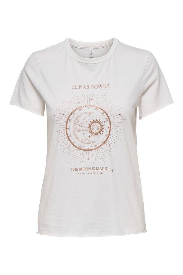 Only Printed short-sleeved T-shirt  white