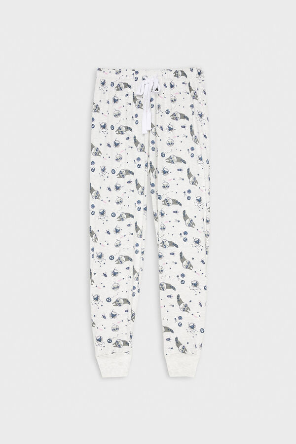 Springfield Raccoon printed pyjamas svijetlosiva