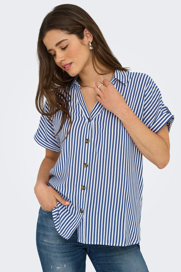 Only Fluid short sleeve shirt blue