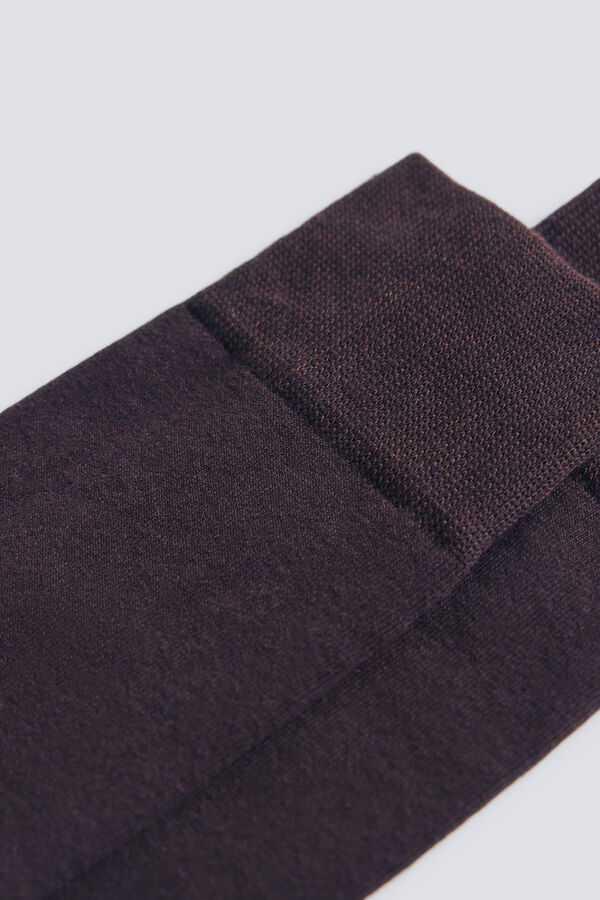 Springfield Long solid color socks nude