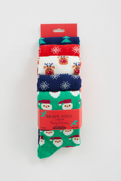 Brave Soul Pack 5 calcetines estampados blanco