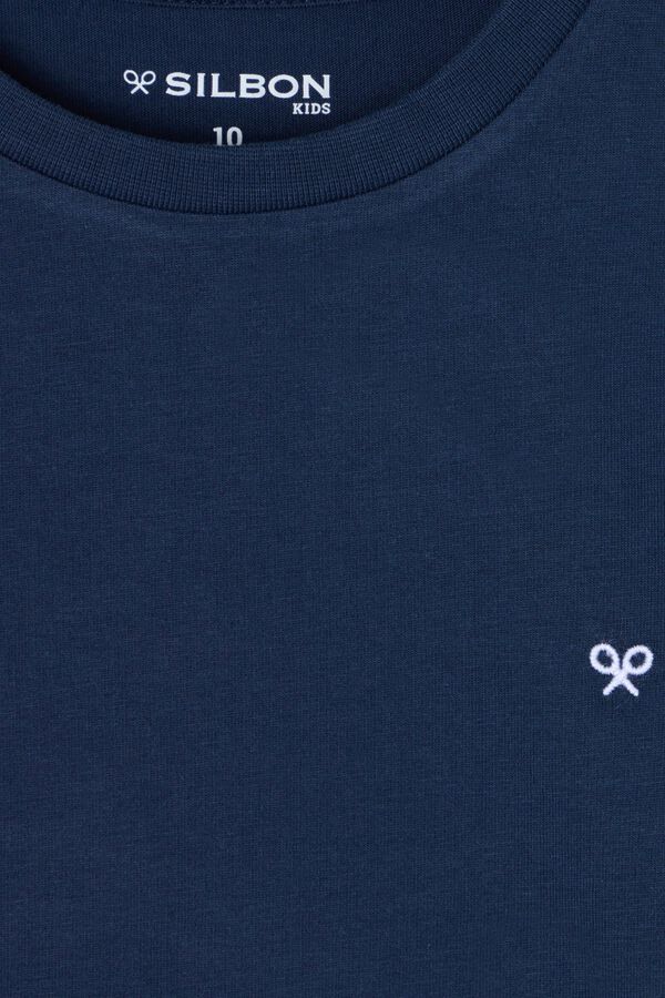 Silbon kids Short-sleeved T-shirt with mini logo blue