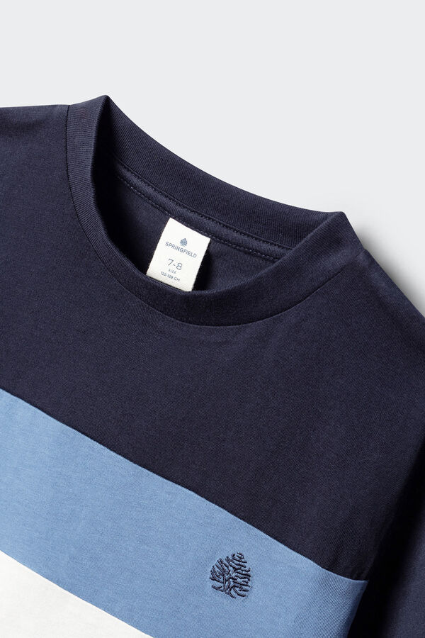 Springfield Kids Dečija kolor blok majica kratkih rukava Plava