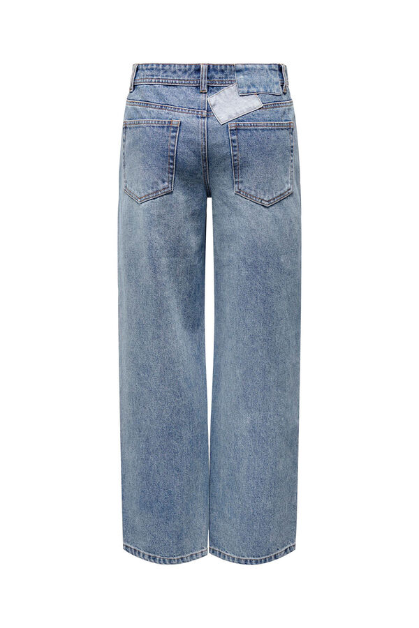 Springfield Jeans corte baixo wide leg bleuté
