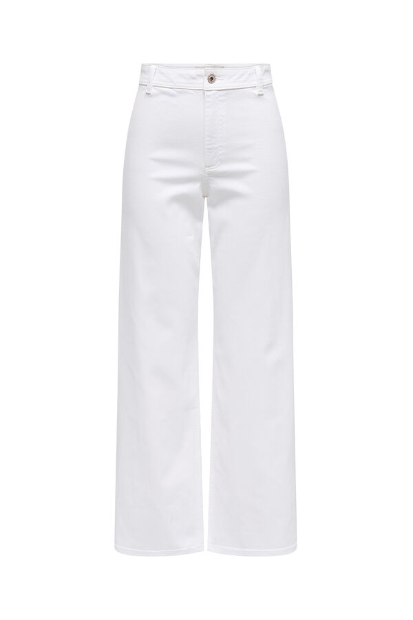 JDY Pantal&oacute;n largo ancho blanco