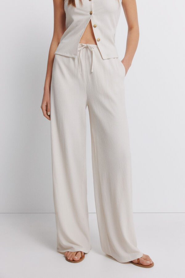 Springfield Wide long trousers nude