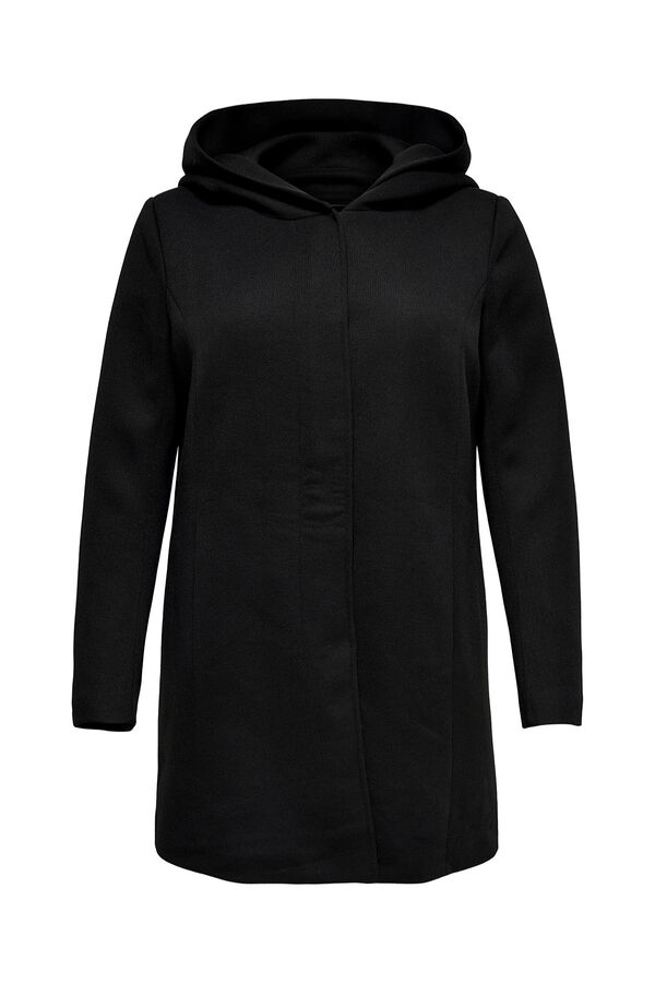 Only Carmakoma Midi cloth coat plus size black
