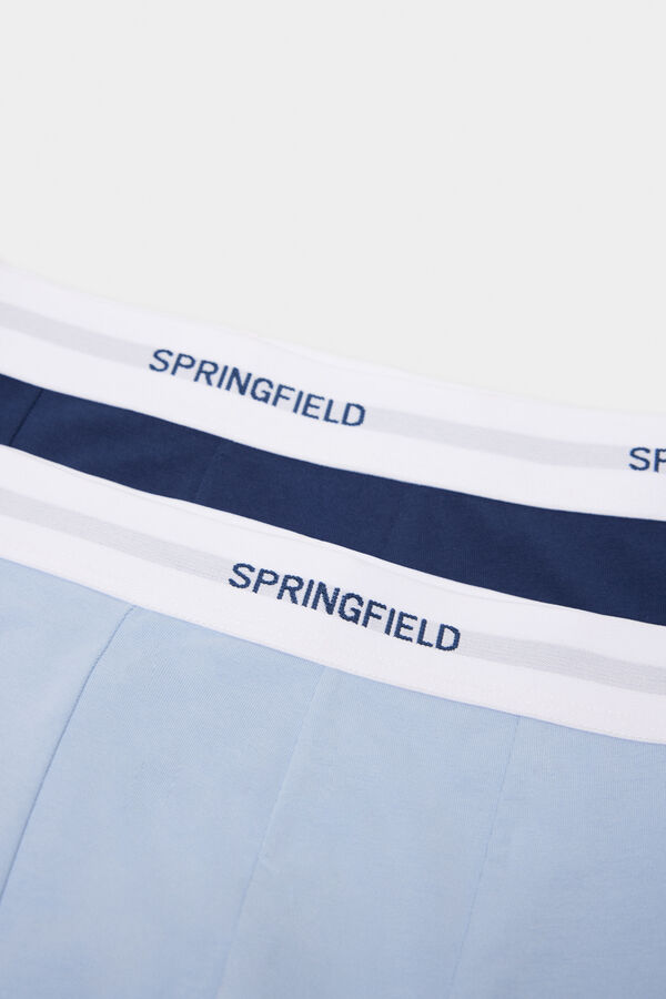 Springfield 2er-Pack Boxershorts lang blau