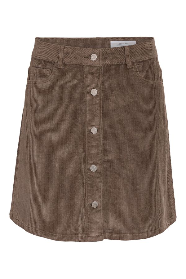Noisy May Minirock aus Cord Grau