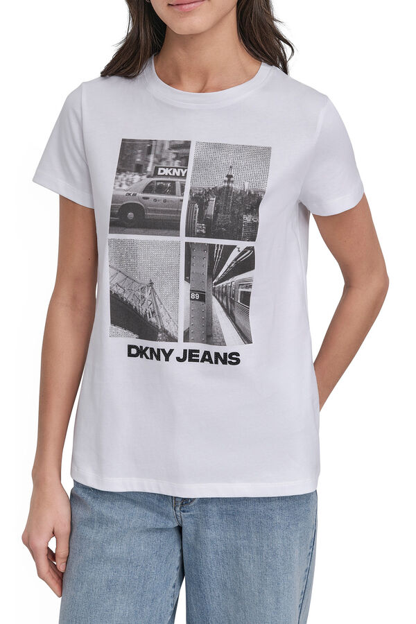 DKNY T-shirt com foto DKNY branco