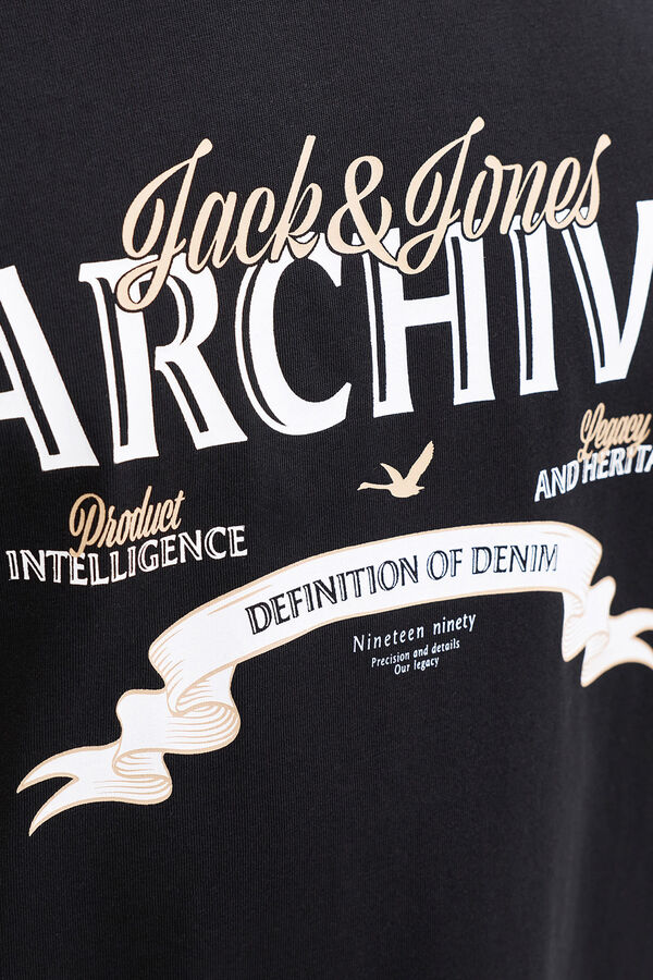 Jack & Jones Gro&szlig;es Logo-T-Shirt Schwarz