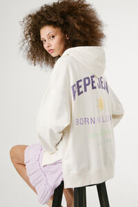 Pepe Jeans Sudadera de manga larga con capucha con logo bordado y dibujo en la parte trasera