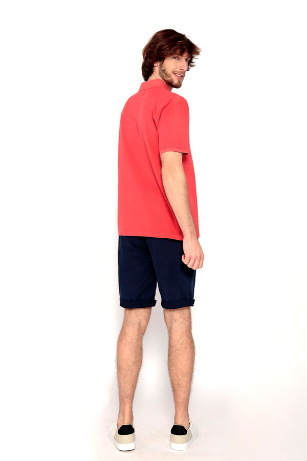 Springfield Short-sleeved piqué polo shirt crvena