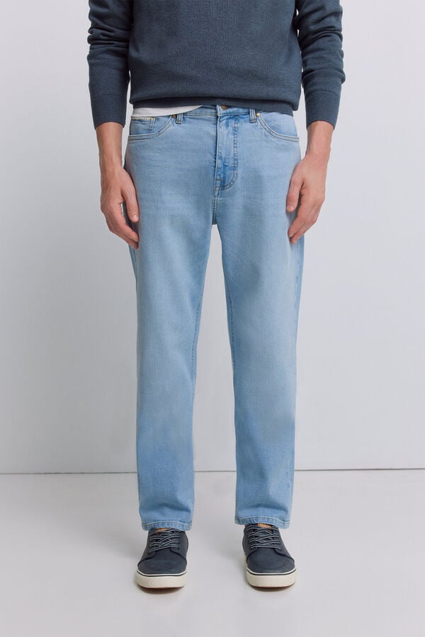 Springfield Light wash slim fit jeans blue