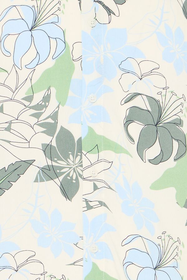 Blend Camisa de manga corta estampada blanco