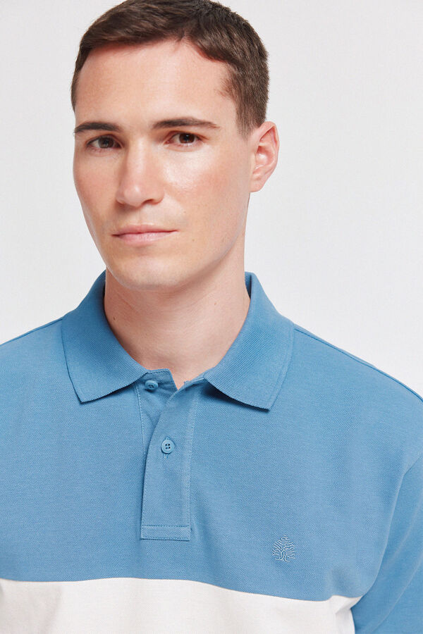 Springfield Piqu&eacute; regular fit polo shirt blue