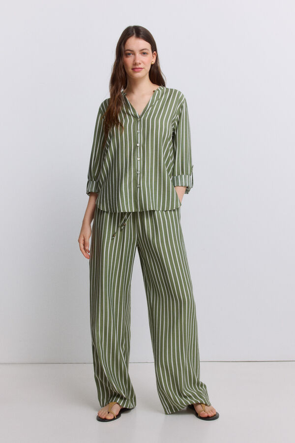 Springfield Blouse col en V imprim&eacute;