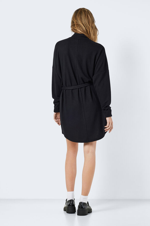Springfield Jersey-knit dress with high neck black