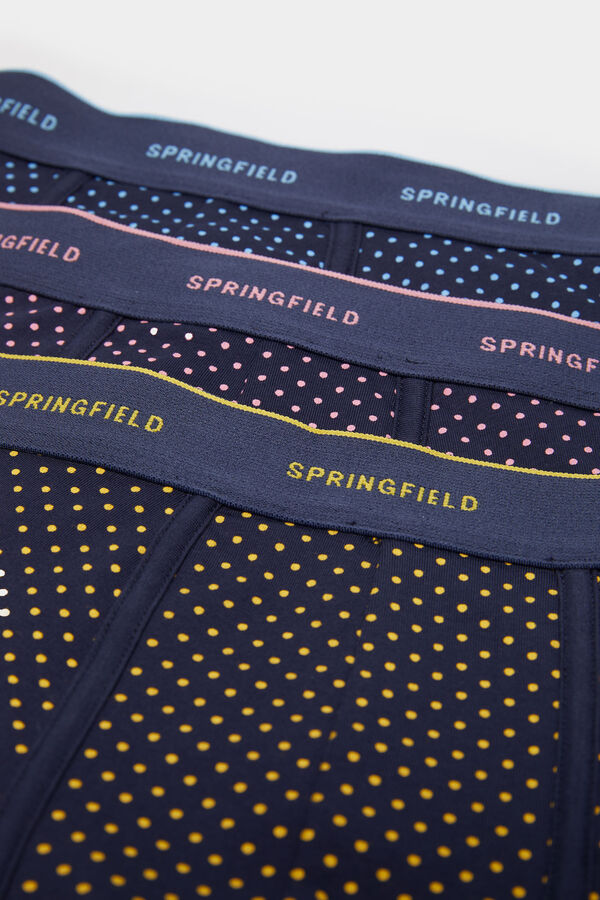 Springfield 3-pack of micro polka dot boxers blue