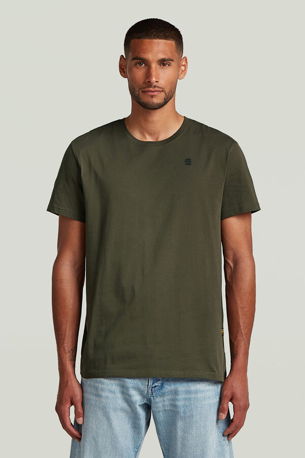 G-STAR Camiseta de manga curta com logo G-Star cinzento