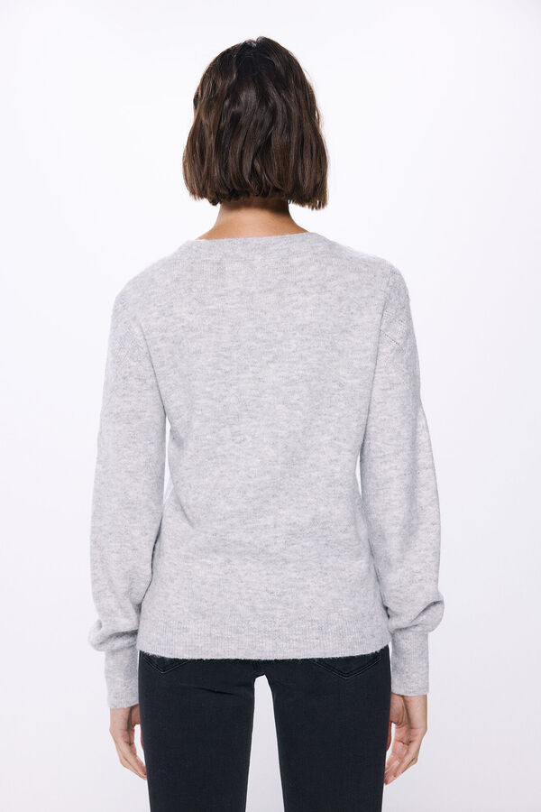 Springfield Pull détail pointelle demi gris