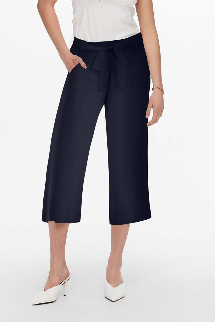 Pantalón cropped fluido