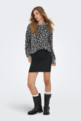 JDY Falda corta lurex negro