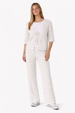 Noisy May Pantal&oacute;n largo de punto pointelle