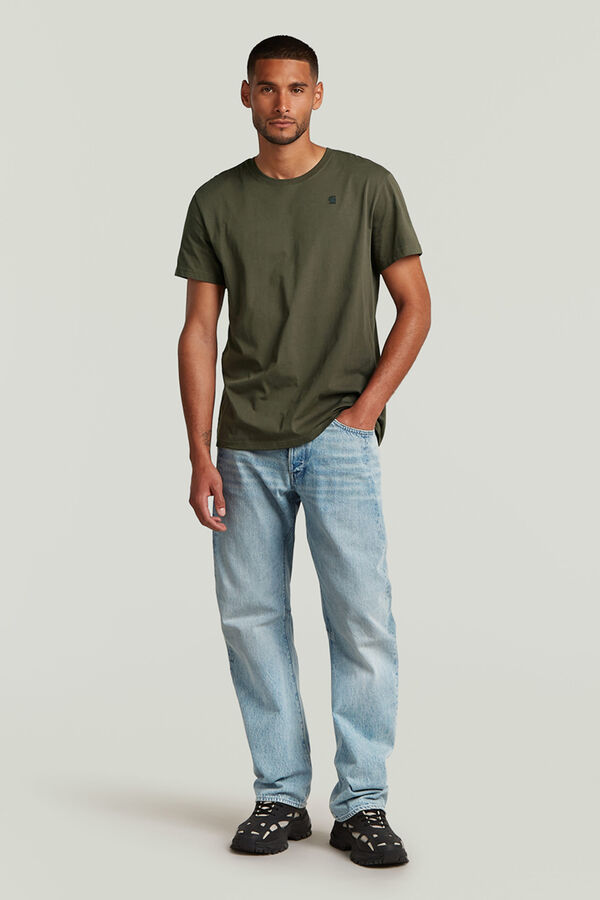 G-STAR Camiseta de manga curta com logo G-Star cinzento