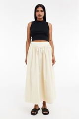 Topshop Saia comprida com detalhe franzido amarelo