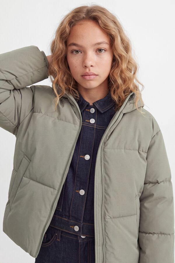 Jack & Jones Girl Puffer jacket with hood grey