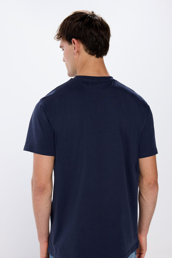 Springfield Camiseta básica com gola redonda azulado