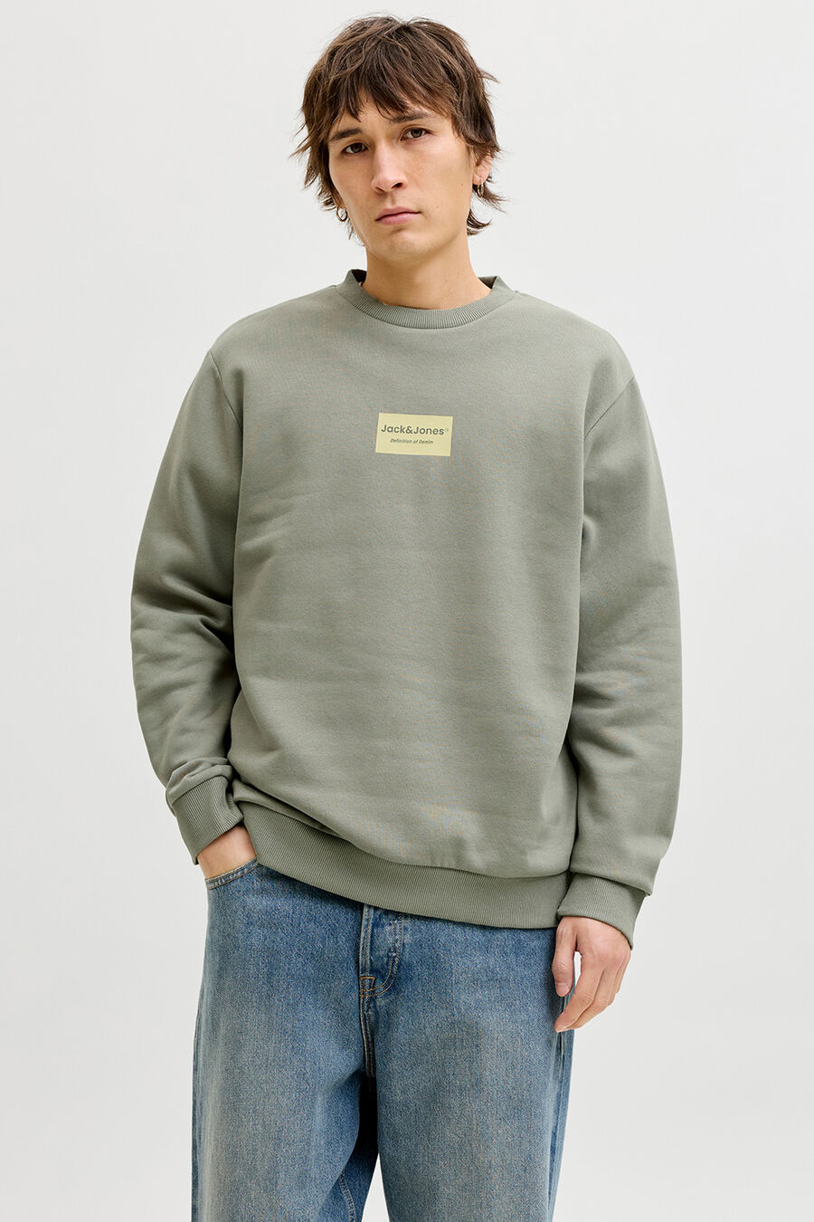 Sudadera cuello redondo felpa