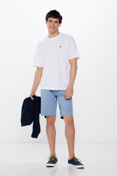 Springfield Coloured comfort fit Bermuda shorts blue mix