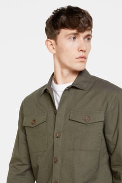 Springfield Oxford overshirt with pockets grey