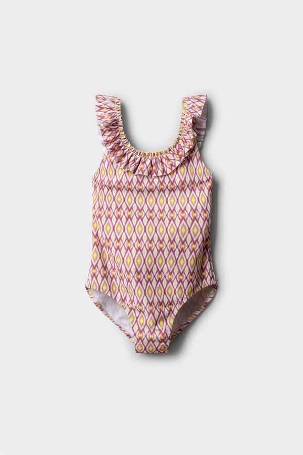 Springfield Kids Ikat girl's swimwear beige