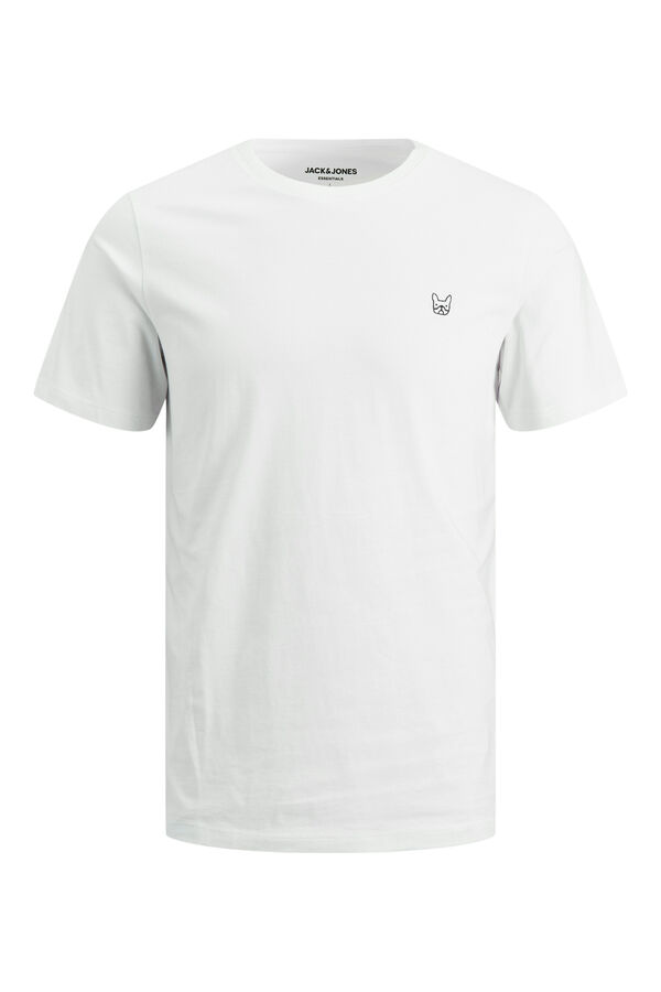 Jack & Jones Camiseta slim fit de algodão branco