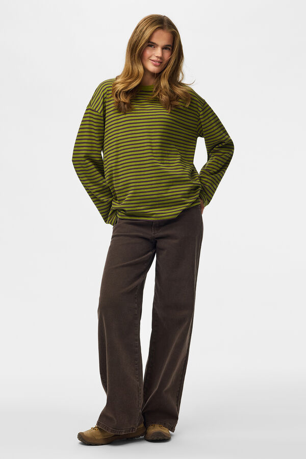 Pieces Oversize-T-Shirt Gr&uuml;n