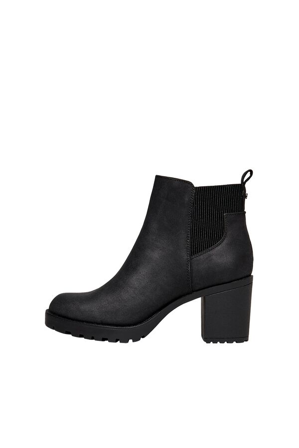 Only Vegan leather heeled chelsea ankle boot black
