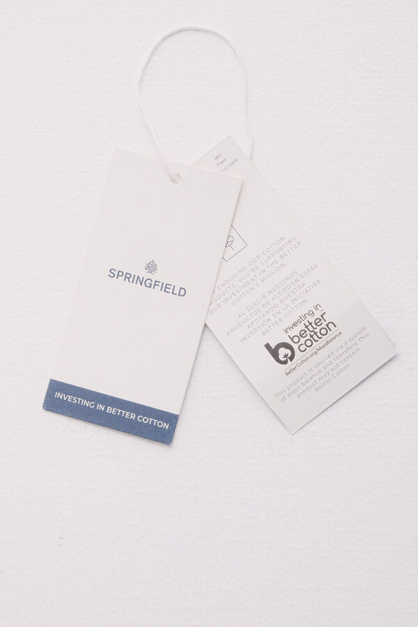 Springfield striped cotton slub shirt red