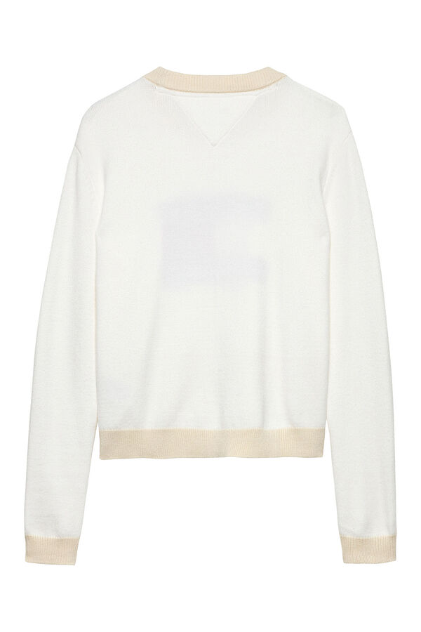 Tommy Jeans Women's round neck sweater white