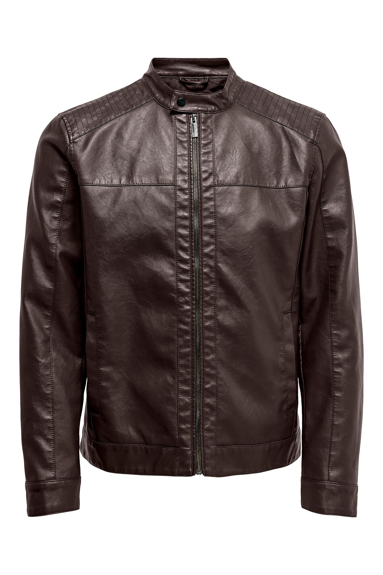 Only & Sons Chaqueta de polipiel estilo biker