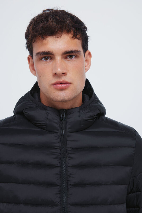 Springfield Chaqueta acolchada capucha negro