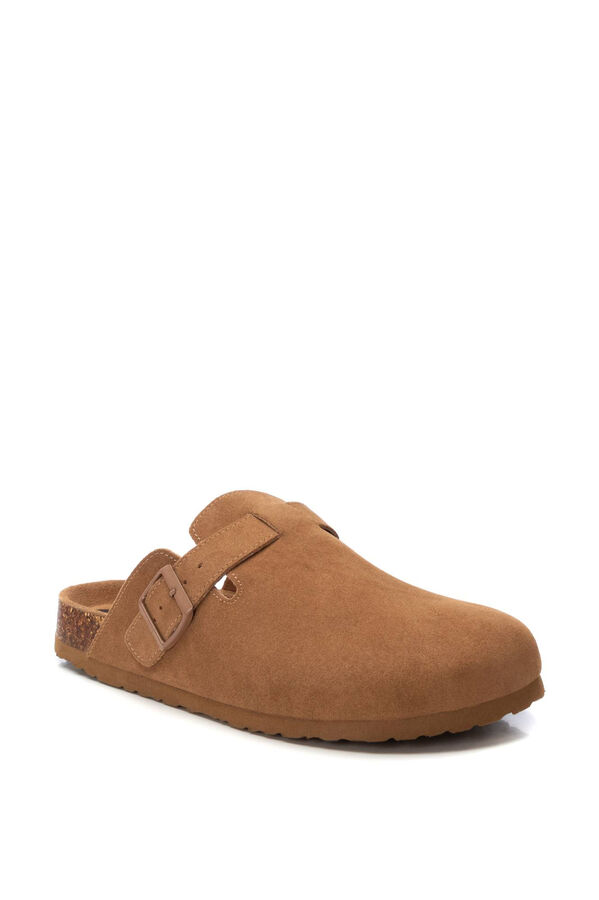 XTI Split leather bio clogs brown