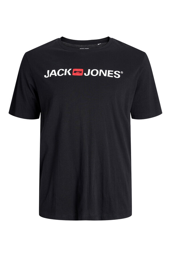 Jack & Jones PLUS Camiseta b&aacute;sica logo negro
