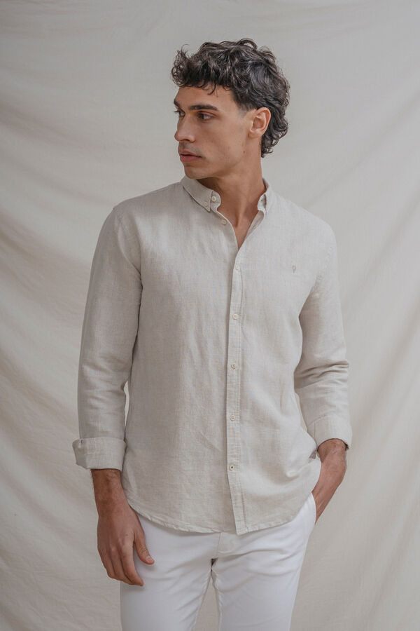 Celopman Linen shirt brown