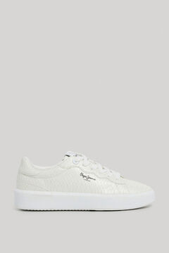Springfield Scaly-textured trainers white