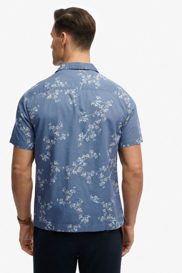 Superdry Printed short sleeve shirt bleu
