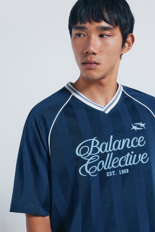 Springfield Sportska majica sa V-izrezom Plava